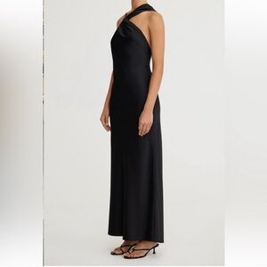 NWT Significant Other Lucile Draped Gown Black Size 10